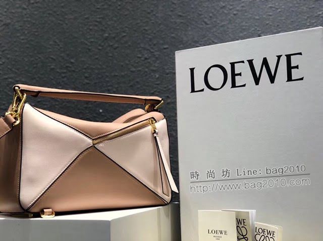 LOEWE經典爆款包包 羅意威中號Puzzle幾何拼接手提斜挎包 10171  tcl1144